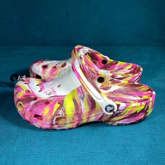 Size 9M/11Women - Crocs marbled clogs - Picture 1 of 6